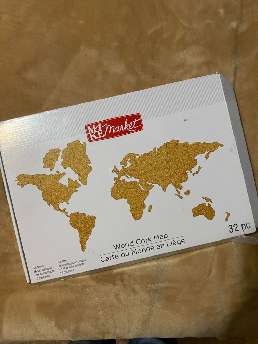 Make Market World Cork Map - Home Accents Wall Decor